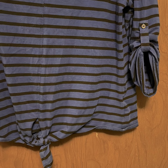 Cable & gauge size L blue and black striped shirt - Picture 3 of 3